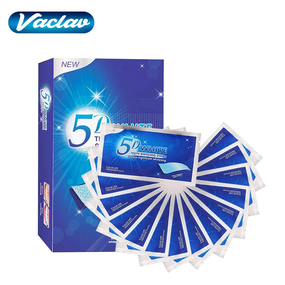 Professional Home Teeth Whitening Strips – 5D Effect, Easy Stain Removal